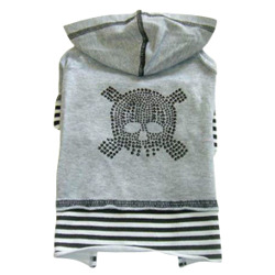 Grey Scull Hoodie