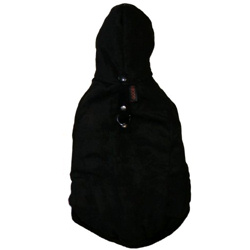 Suede Hood Jacket - Black