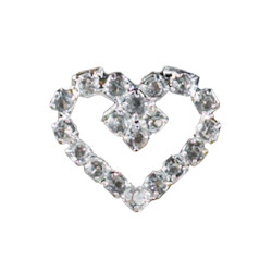 Barette - Rhinestone Heart