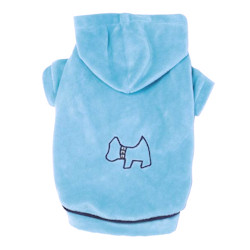 Couture Velour Hoodie/Jacket - Blue