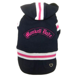 Hood Sweatshirt Jacket / Dress - Navy Blue