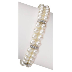 Pearl & Rhinestone Necklace - Fancy