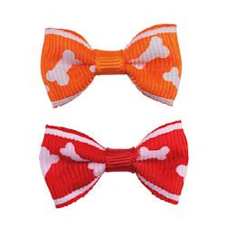 Bone Bows - Red & Orange