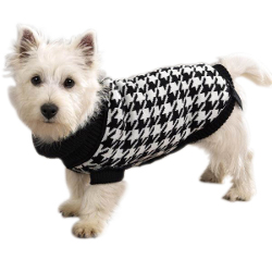 Houndstooth Knit Turtleneck 
