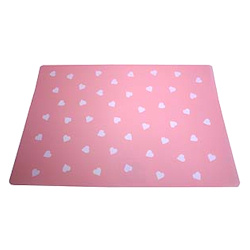Place Mat - Pink with Hearts