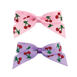 Cherry Bows - Pink & Purple
