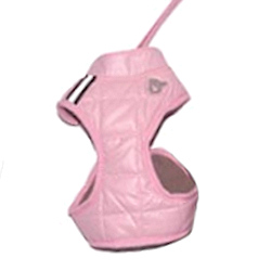QUILTED HARNESS &amp; LEASH SET - PINK (DOGO)