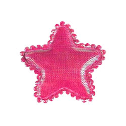 Shiny Star Barrette - Hot Pink