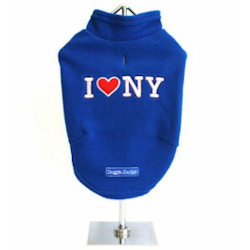 Fleece Polo Neck - Blue - I LOVE New York