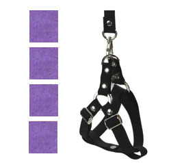 Suede Harness & Leash Set - Purple