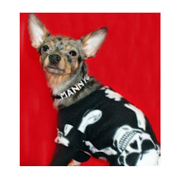 Black Scull Fleece Pajamas 