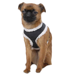 Sherpa/Suede Harness - Black