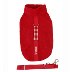 Fleece with matching Leash - Red