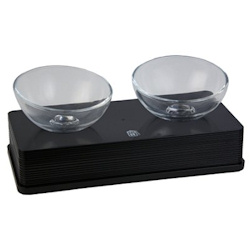 Food Bar Glas Bowls & Black Bar