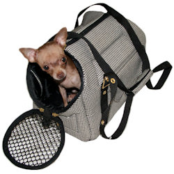 Black & White Hountooth Designer Tote Bag