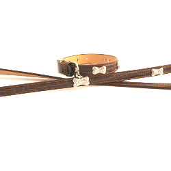 Exclusive Leather Collar & Leash Set - Brown