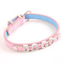 LEATHER COLLAR FOR CHARM LETTERS - PINK (DOGO)