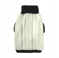 Knitted Sweather - Offwhite / Black