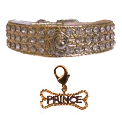 Glamorous collar - Gold<br />charm - PRINCE