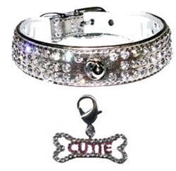 Glamorous collar - Silver<br />charm - CUTIE