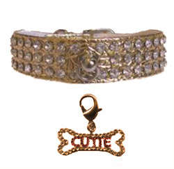 Glamorous collar - Gold<br />charm - CUTIE