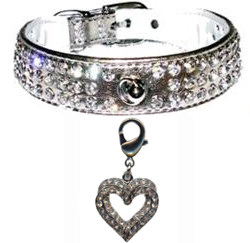 Glamorous collar - Silver<br />charm - Hearts