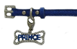 Croco Charm Collar - Blue 