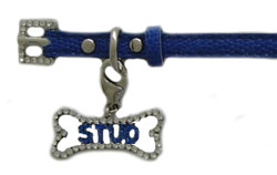 Croco Charm Collar - Blue 