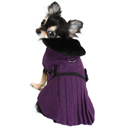 Fancy Wool Coat - Purple