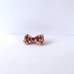 Checkered Bow - Red/white