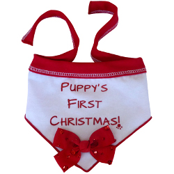 PUPPY'S FIRST CHRISTMAS BANDANA (ISS)